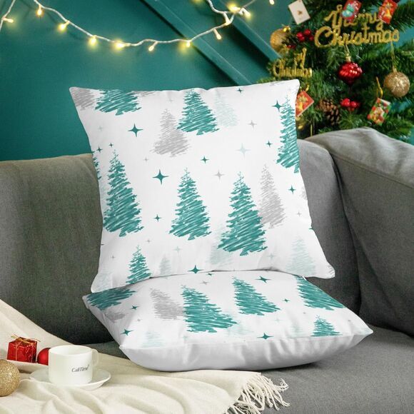 Cali Time Christmas‎ Throw Pillow Cover Pack of 2 -(3781) - Picture 4 of 6